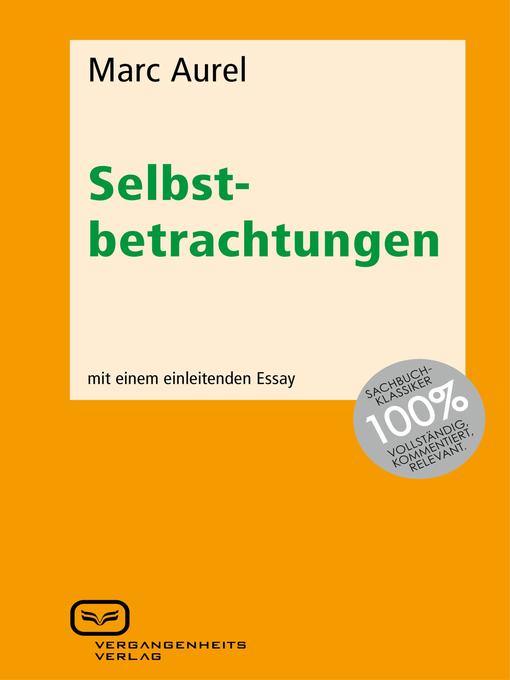 Cover image for Selbstbetrachtungen